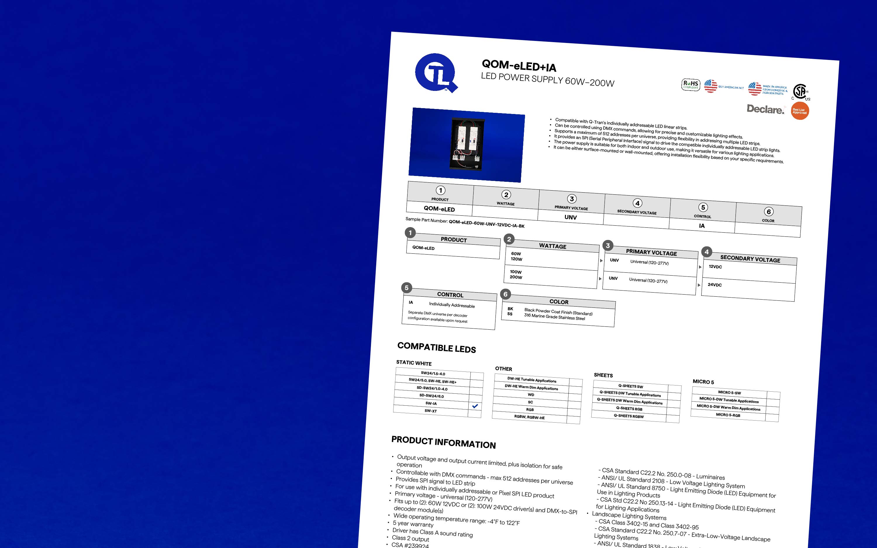 QTL Power Supply Spec Sheet Tour
